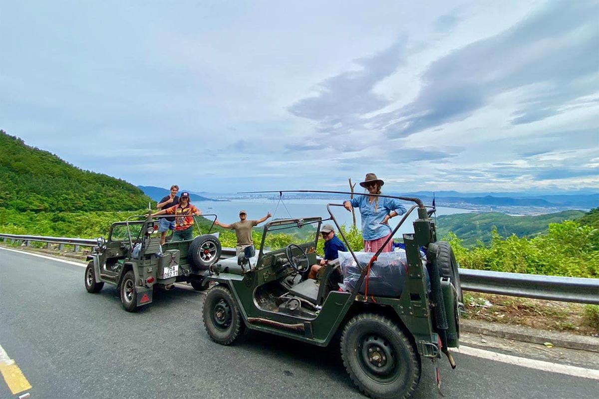 One of the best ways to experience the Hai Van Pass in Da Nang is by Jeep