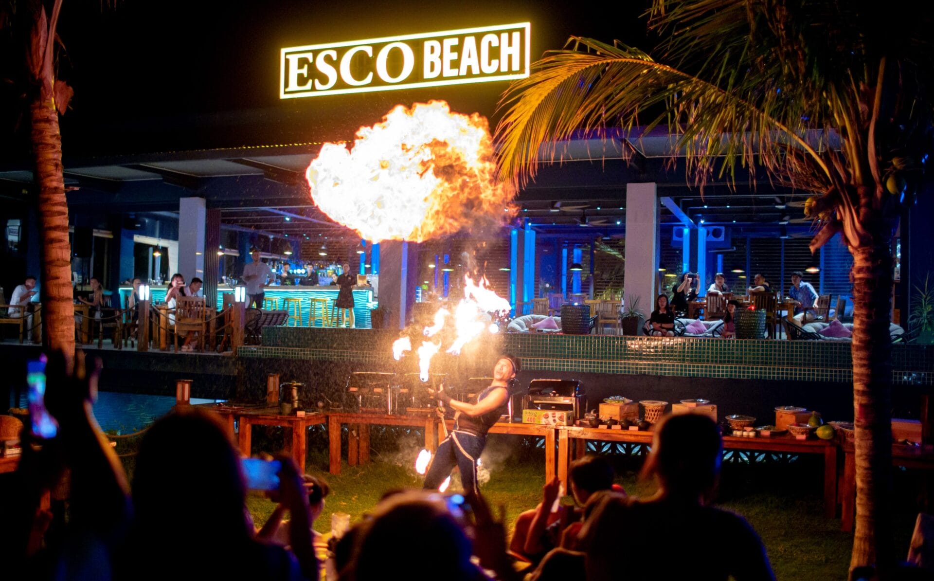 Esco Beach Bar in my Khe beach Da Nang with lots of activities and events every night 