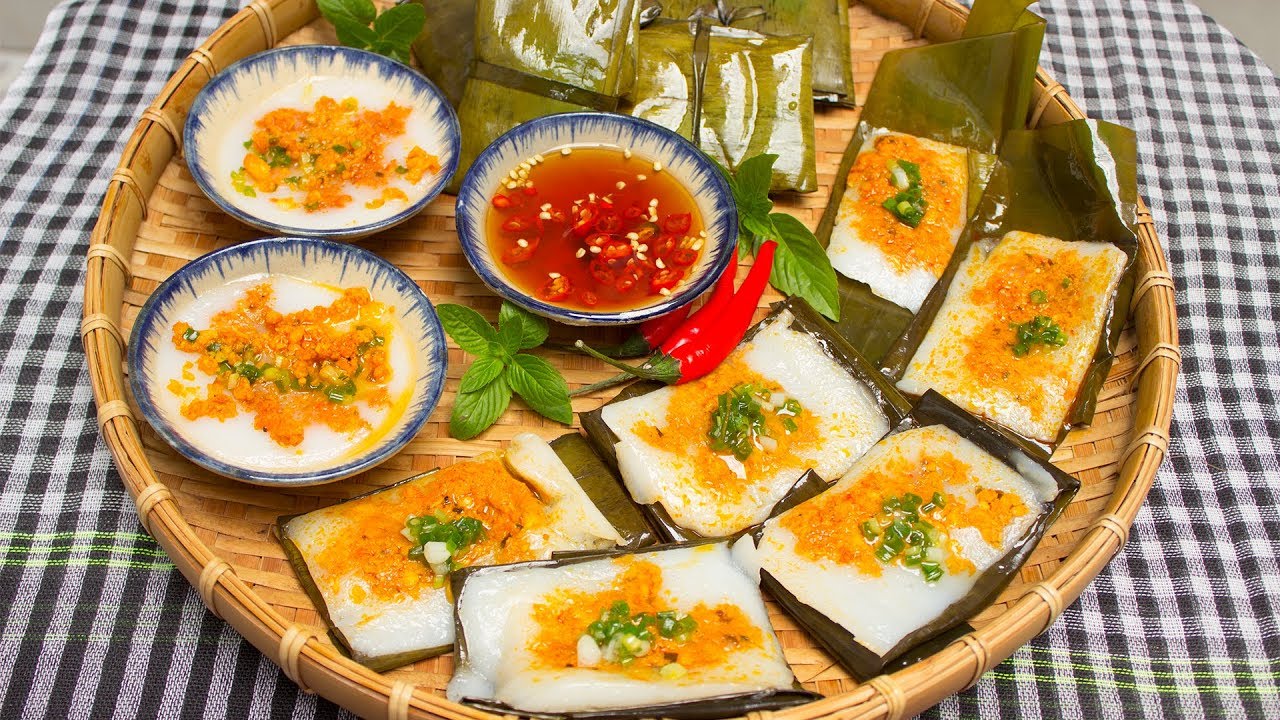 Bánh bèo – Bánh nậm – Bánh lọc (Steamed Rice Cakes Trio)