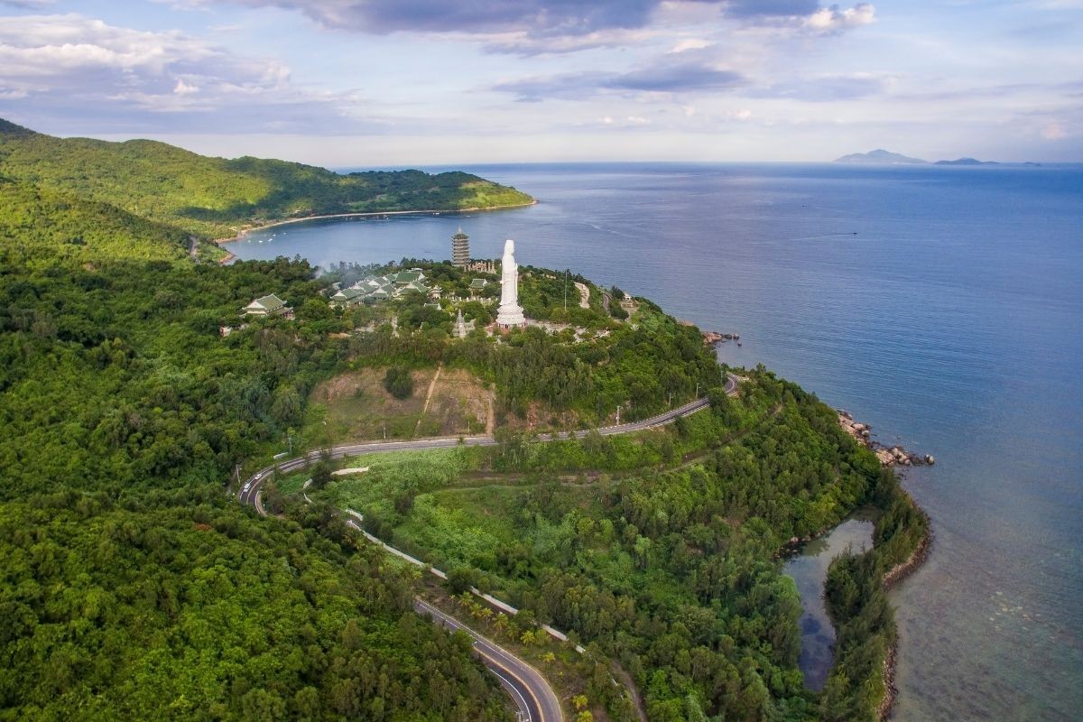 Often called the "green lung" of Da Nang, Son Tra Peninsula is covered by protected forest and surrounded by the sea