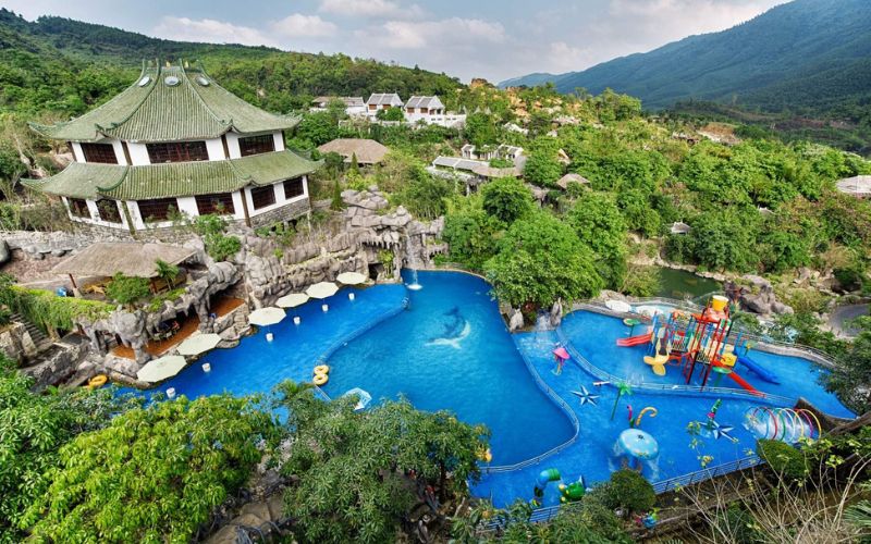 Than Tai Mountain is built around naturally heated mineral springs that flow from the surrounding mountains