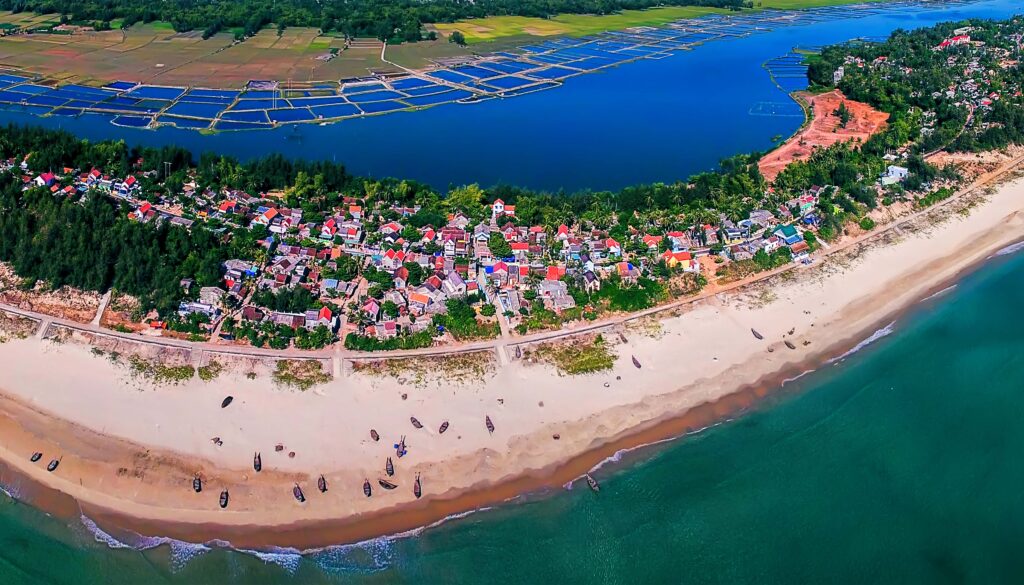 Tam Thanh beach area, a hidden gem and ideal quiet vacation place not too far from Da Nang center